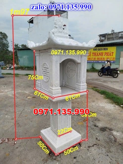 am thờ thần linh, am để tro cốt, am thờ trước nhà, kích thước am thờ, giá bán am thờ,