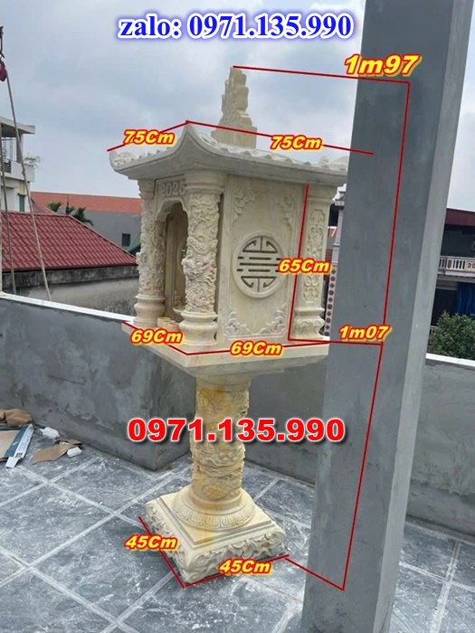 am thờ thần linh, am để tro cốt, am thờ trước nhà, kích thước am thờ, giá bán am thờ,