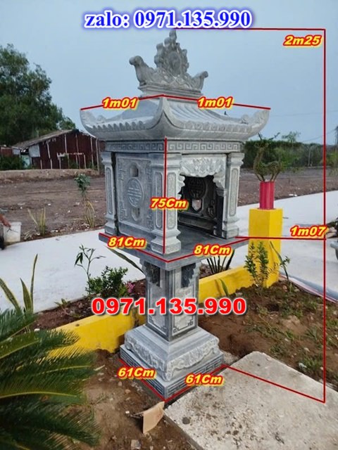 am thờ thần linh, am để tro cốt, am thờ trước nhà, kích thước am thờ, giá bán am thờ,