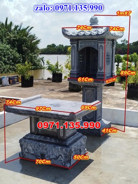 am thờ thần linh, am để tro cốt, am thờ trước nhà, kích thước am thờ, giá bán am thờ,