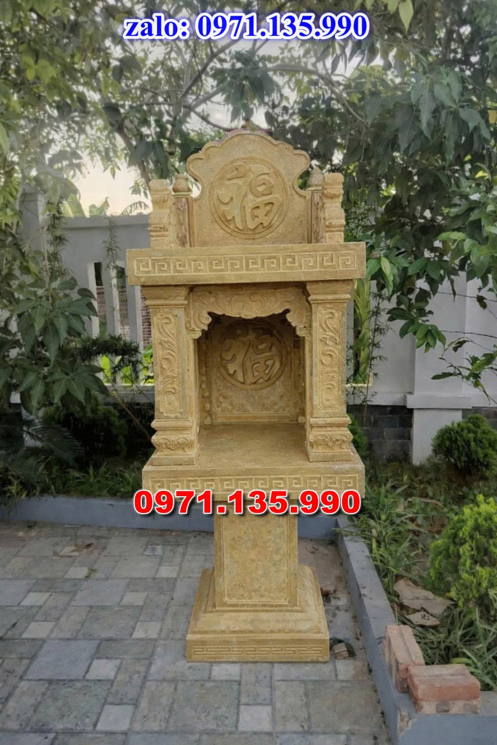am thờ thần linh, am để tro cốt, am thờ trước nhà, kích thước am thờ, giá bán am thờ,