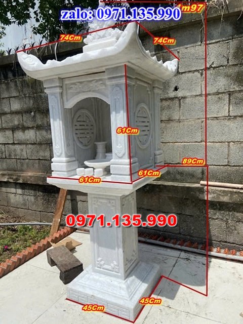 am thờ thần linh, am để tro cốt, am thờ trước nhà, kích thước am thờ, giá bán am thờ,