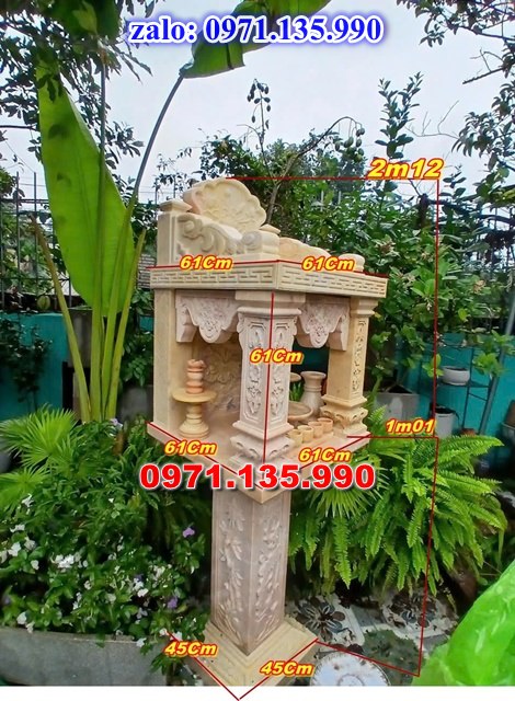 am thờ thần linh, am để tro cốt, am thờ trước nhà, kích thước am thờ, giá bán am thờ,
