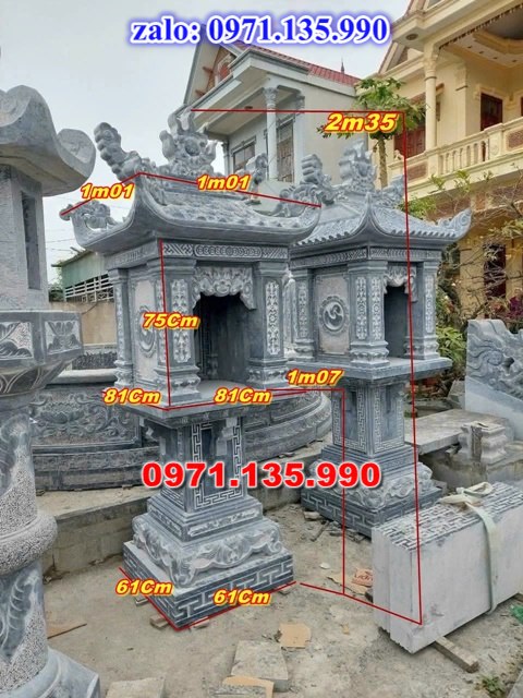 am thờ thần linh, am để tro cốt, am thờ trước nhà, kích thước am thờ, giá bán am thờ,