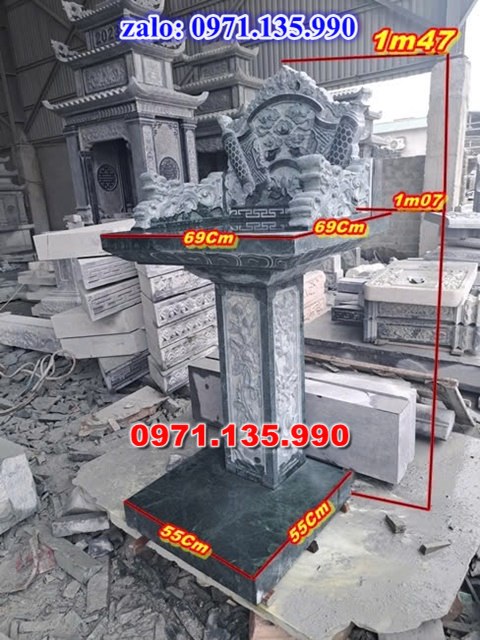 bàn thờ thiên địa, bàn thờ ông thiên, bàn thờ bằng đá, giá bán bàn thờ đá, kích thước bàn thờ đá, bàn thờ thần linh, bàn thờ nghĩa trang,