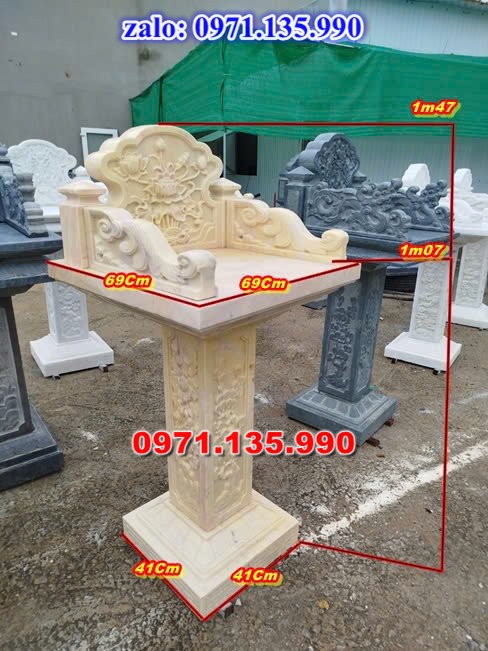 am thờ thần linh, am để tro cốt, am thờ trước nhà, kích thước am thờ, giá bán am thờ,