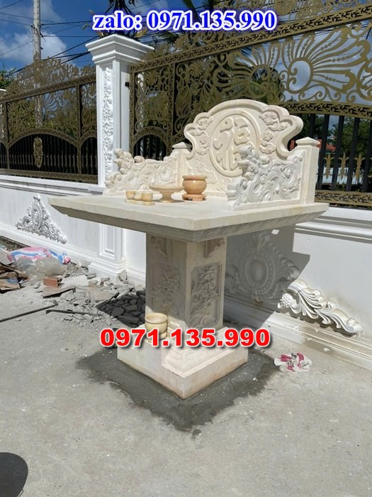 bàn thờ thiên địa, bàn thờ ông thiên, bàn thờ bằng đá, giá bán bàn thờ đá, kích thước bàn thờ đá, bàn thờ thần linh, bàn thờ nghĩa trang,