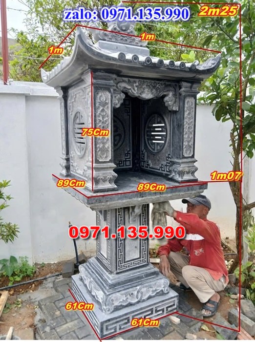 khóm thờ thiên địa, khóm thờ ông thiên, khóm thờ bằng đá, giá bán khóm thờ đá, kích thước khóm thờ đá, khóm thờ thần linh, khóm thờ nghĩa trang,