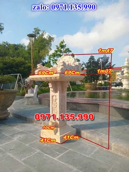 am thờ thần linh, am để tro cốt, am thờ trước nhà, kích thước am thờ, giá bán am thờ,